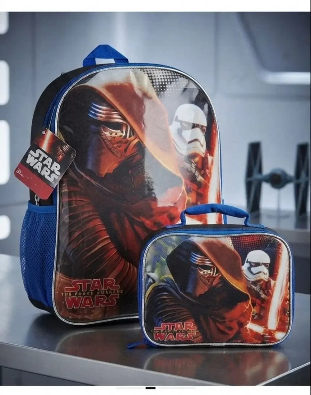 Disney Star Wars Episode VII Kylo Ren & Stormtrooper 16” Backpack Lunch Box NWT